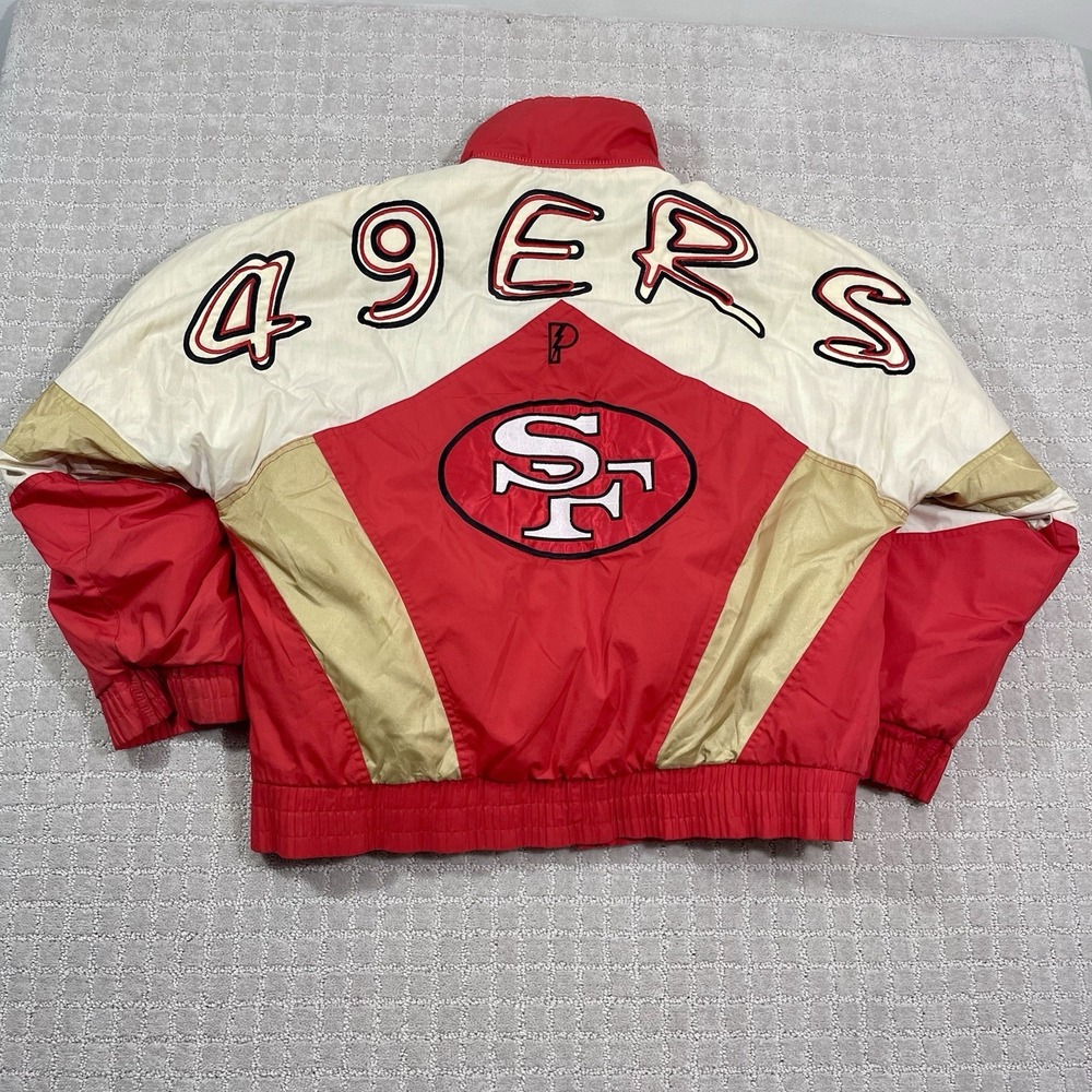 Pro Player San Francisco 49ers Red, Gold, Cream Puffer Jacket